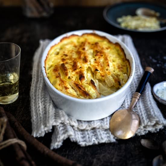 Root vegetable gratin
