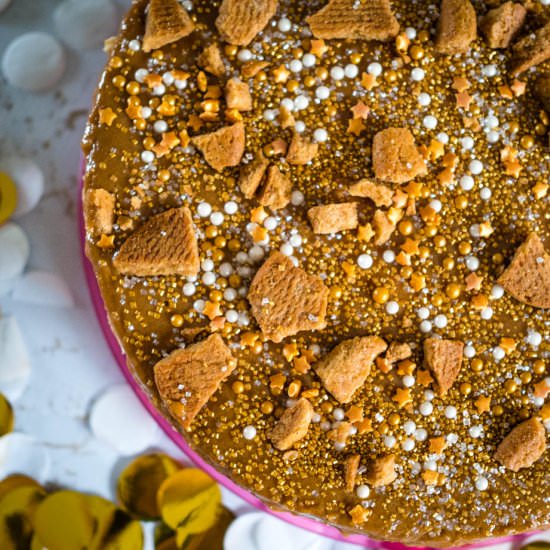 Ginger and caramel cheesecake