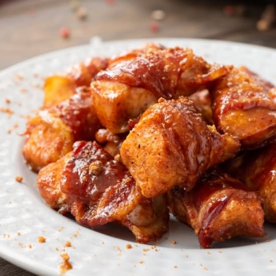 Kickin’ Bacon Wrapped Chicken Bites