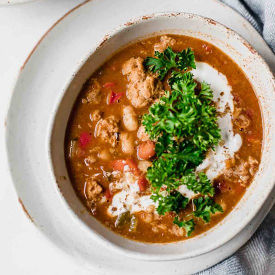 Slow Cooker Turkey Chili