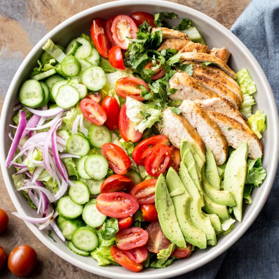 Romaine Avocado Chicken Salad