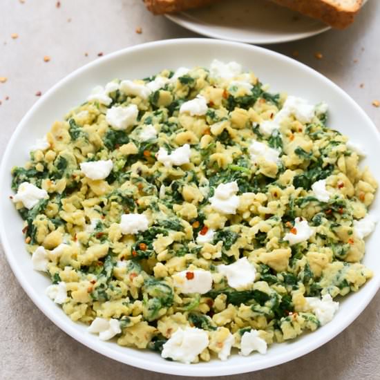Spinach Scrambled Eggs