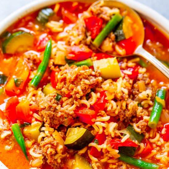 30-Min Italian Sausage Veg Soup
