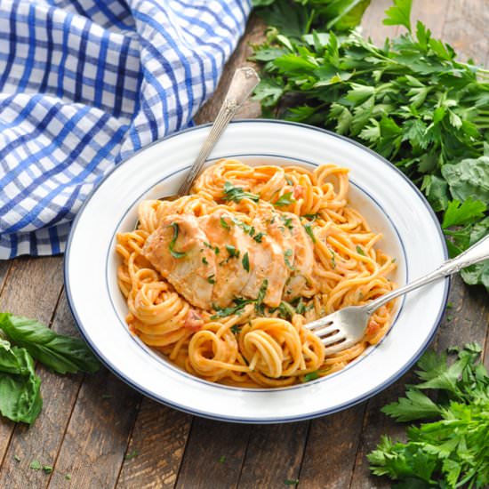 Slow Cooker Chicken Spaghetti