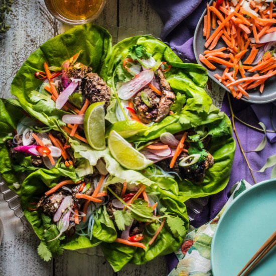 Bún Chả Lettuce Cups