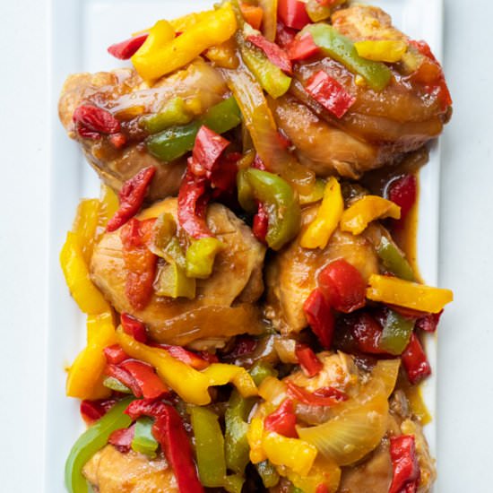 BBQ Slow Cooker Chicken Thighs
