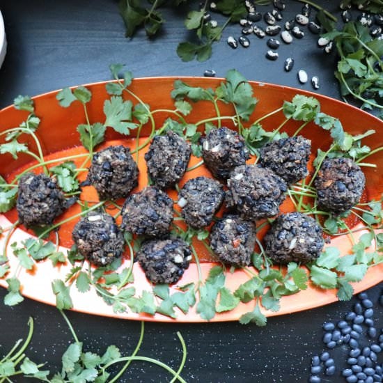 Vegan Hearty Black Bean Meatballs