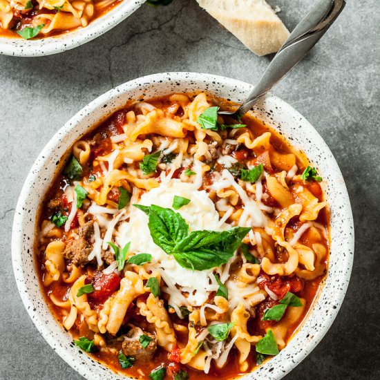 lasagna soup