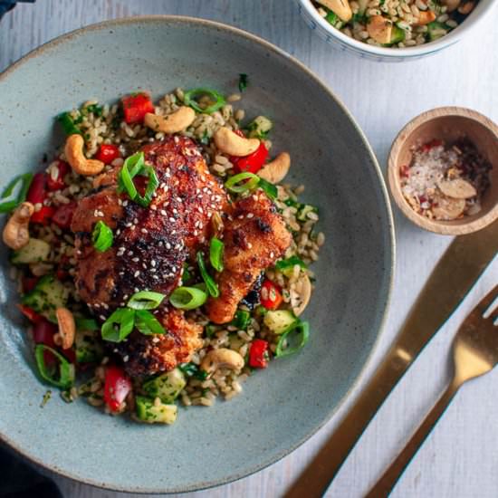 Sticky Asian Glazed Chicken Thighs