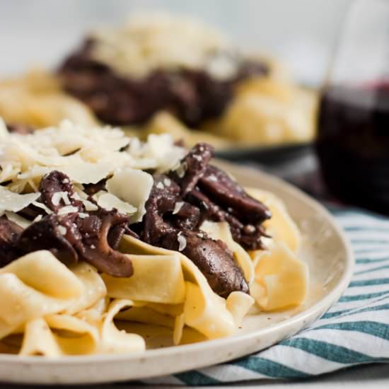 Three Mushroom Pappardelle for Two