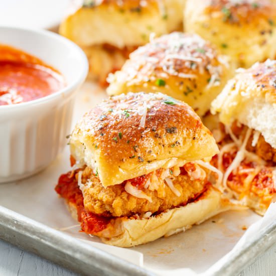 Easy Parmesan Chicken Sliders