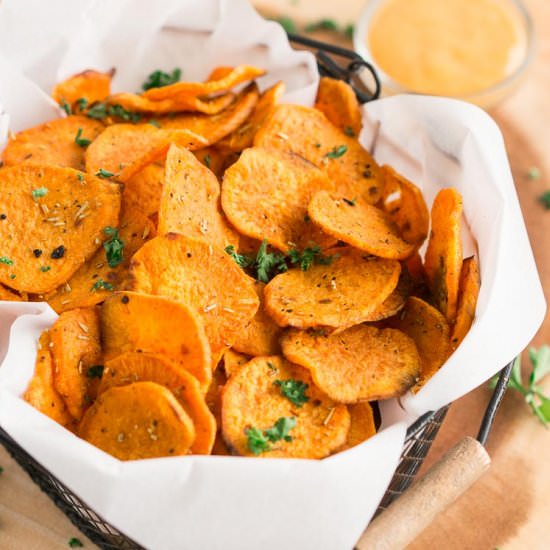 Baked Sweet Potato Chips