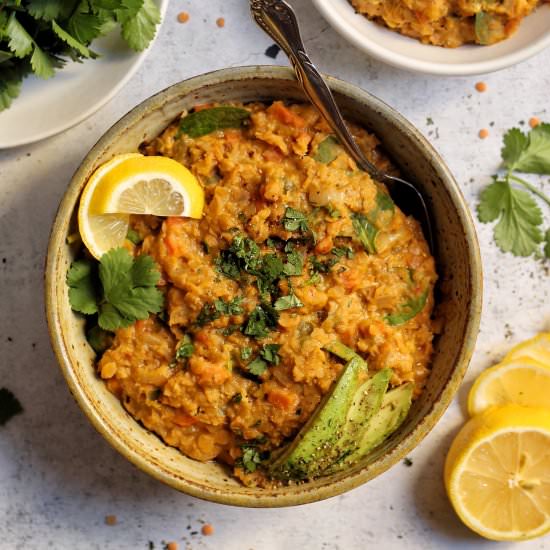 Coconut Curried Red Lentils