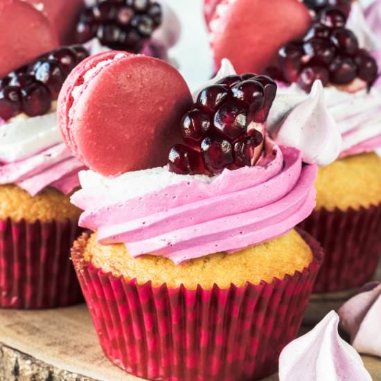 Pomegranate Cupcakes