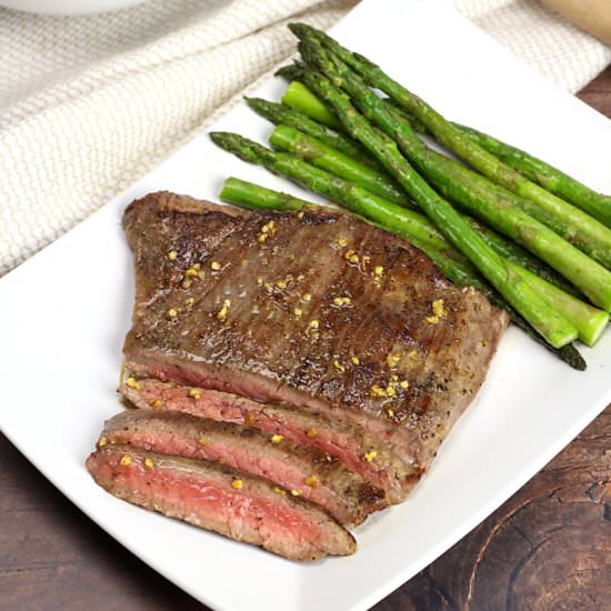 Skillet Flank Steak & Garlic Butter