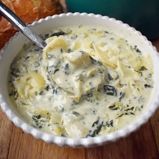 Tortellini Spinach & Mushroom Soup