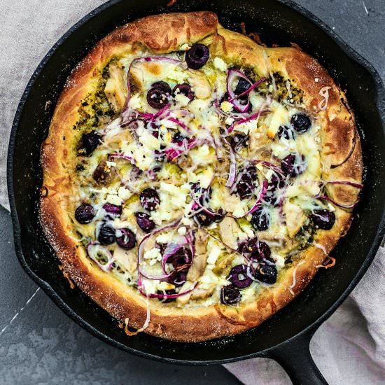 pesto chicken pizza