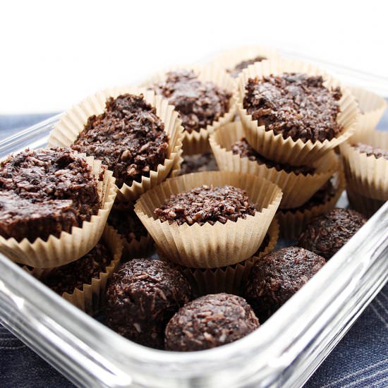 Raw Coconut Carob Treats