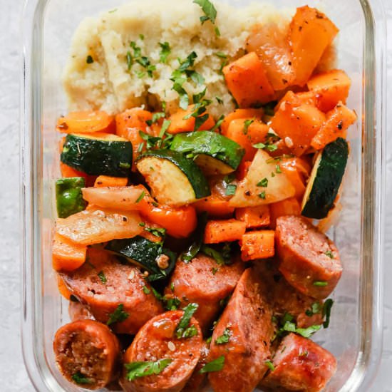 Low-carb Sausage and Veggies
