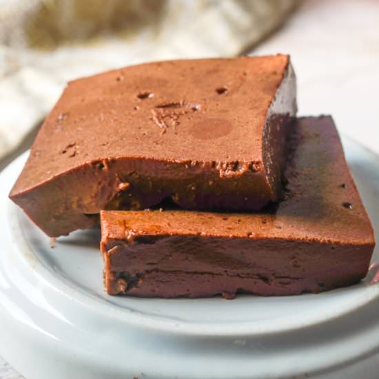Low Carb Chocolate Gelatin Squares