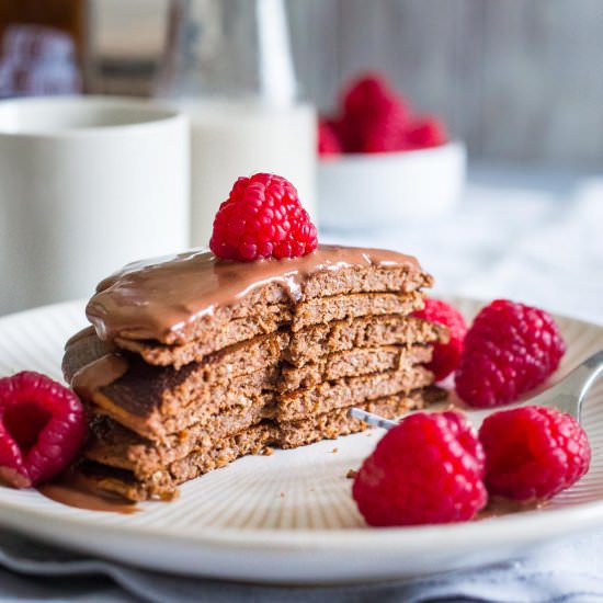 Chocolate Protein Pancakes