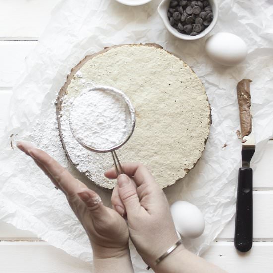 Mocha Almond Meringue Cake