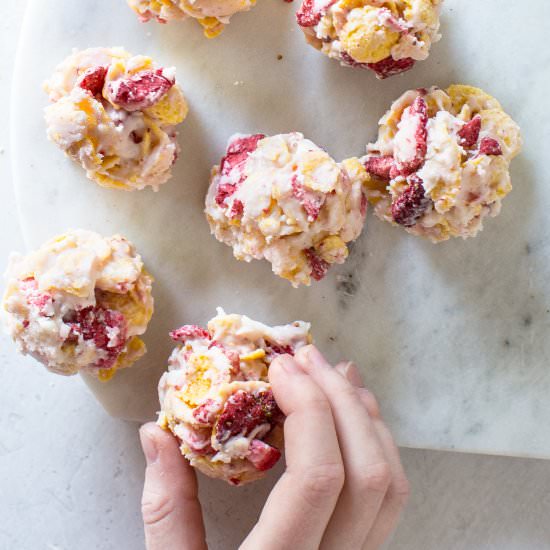 Strawberry No-Bake Cookies