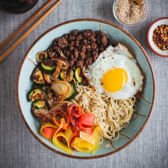 Simple Beef Bibimbap Ramen