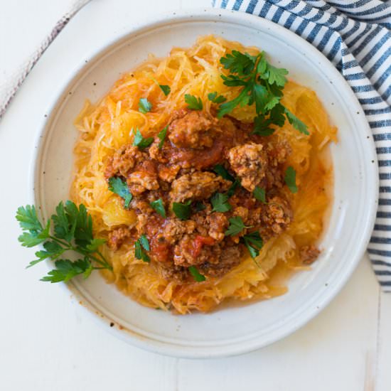 Instant Pot Spaghetti Squash & Meat