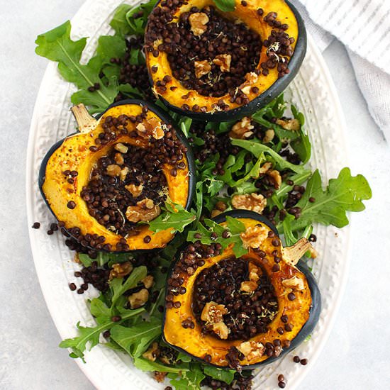 Hearty Roasted Acorn Stuffed Squash