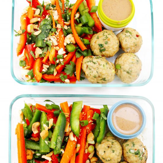 Thai Meatball Meal Prep Bowls