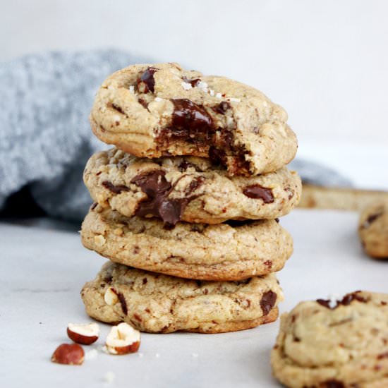 Hazelnut Chocolate Chunk Cookies