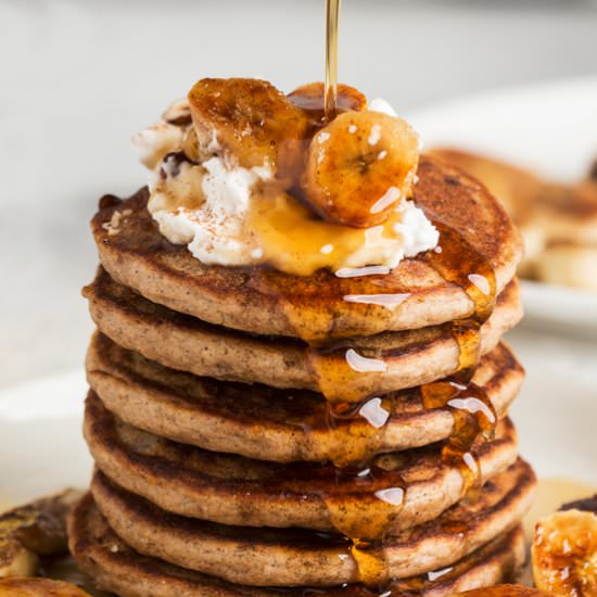 Vegan banana pancakes (GF)