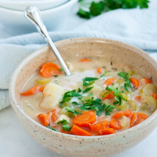 Dairy-Free Chicken and Gnocchi Soup