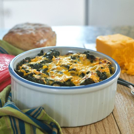 Gluten Free Kale & Cheddar Strata