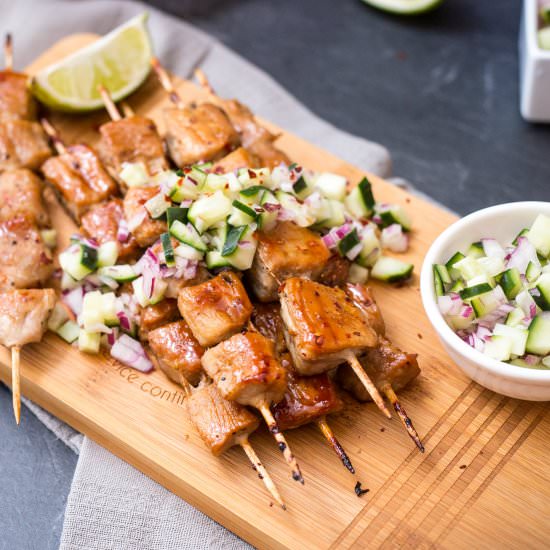 Spicy chicken kebabs