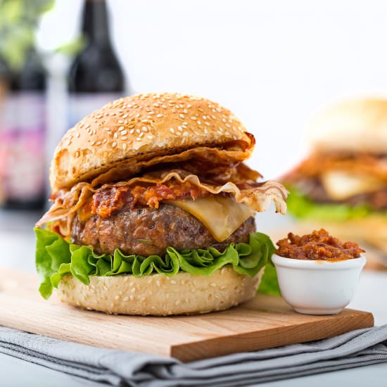 Double bacon beef burger