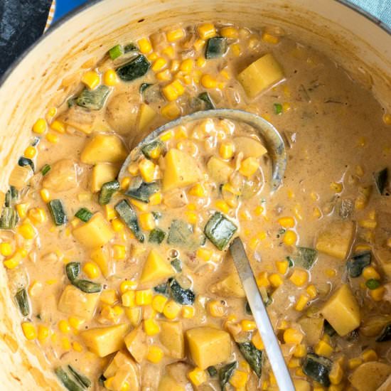 Poblano Corn Chowder