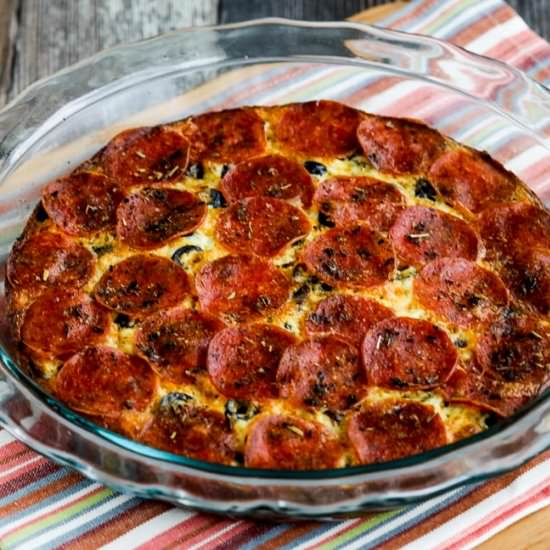 Pepperoni Pizza Crustless Quiche