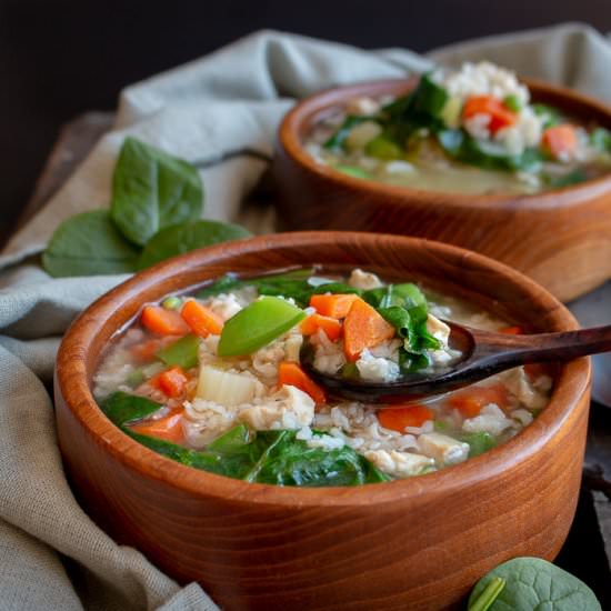 Immune Boosting Chicken Rice Soup
