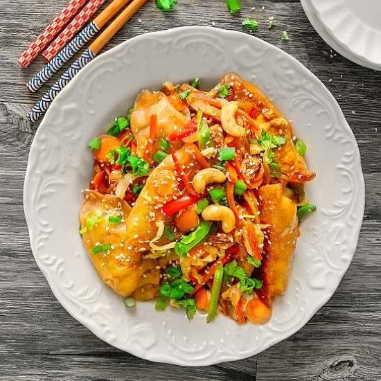 Quick Chinese Potsticker Stir Fry