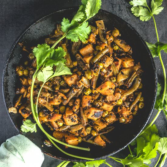 Achari Butternut Squash & Beans