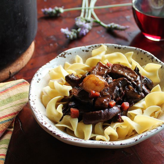 Mushroom Bourguignon