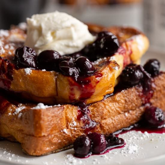 Blueberry Cream Cheese French Toast
