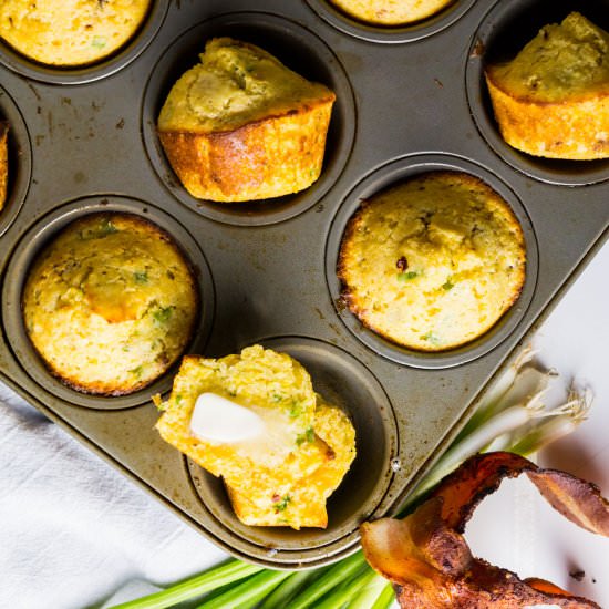 Cornbread with Bacon and Scallions