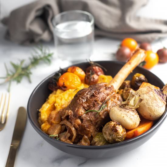 Slow Cooked Lamb Shanks