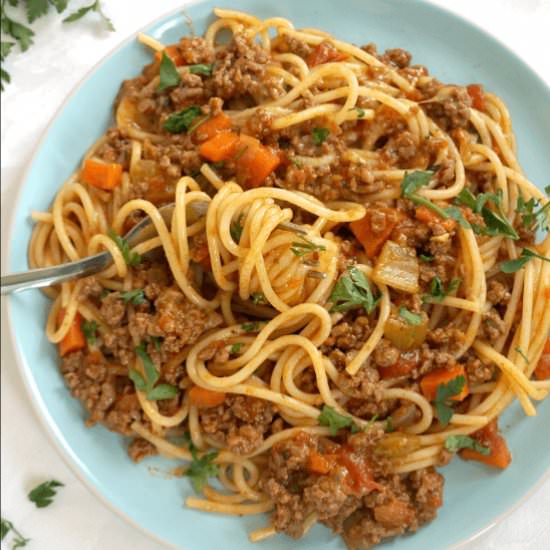 Easy Spaghetti Bolognese