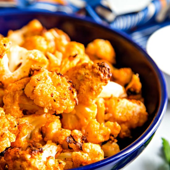 Buffalo Roasted Cauliflower