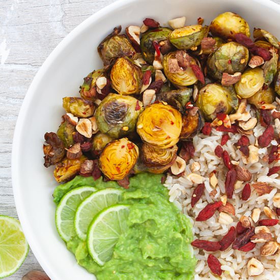 Chili Lime Roasted Brussel Sprouts