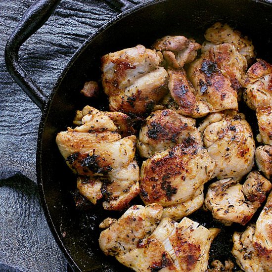 Pan Fried Chicken Thighs